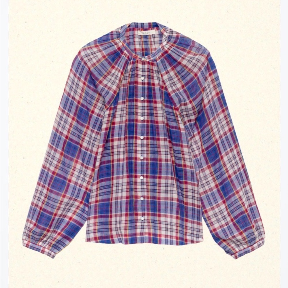 DÔEN Janis Top – Cote D’Azur Plaid - Picture 4 of 7